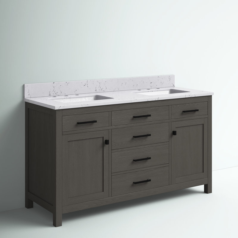 Mercury Row® Atencio 60" Double Bathroom Vanity & Reviews Wayfair Canada